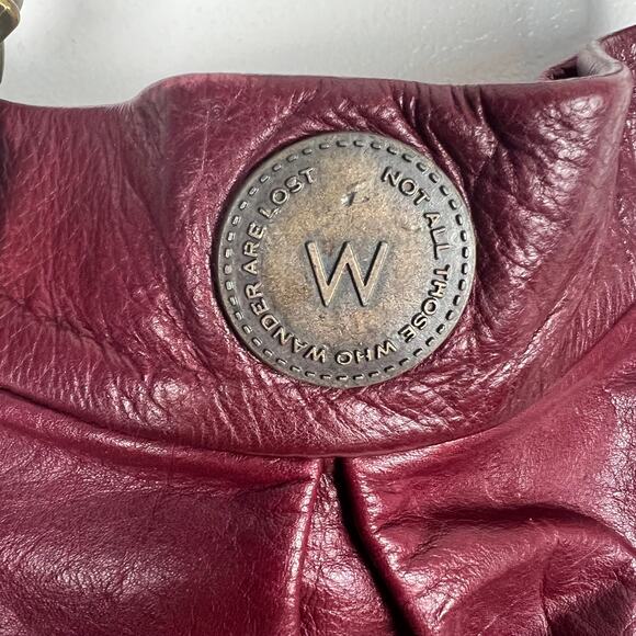 Wanderers Travel Co. The Lyon Handbag Burgundy Red Leather Crossbody - Picture 8 of 10
